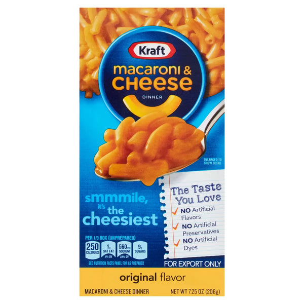 Kraft Macaroni & Cheese Dinner, 5 x 206g