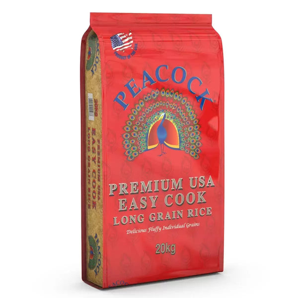 Peacock Premium USA Easy Cook Long Grain Rice - 20kg