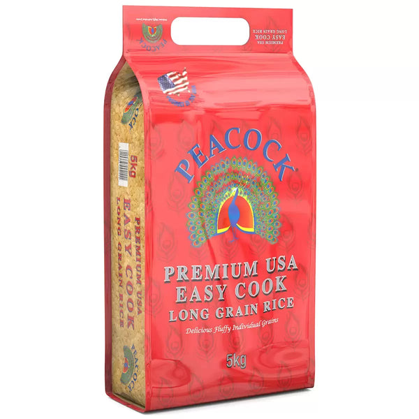 Peacock Premium USA Easy Cook Long Grain Rice - 5kg